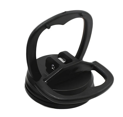 Black car dent repair sucker tool, 5.5x5.5x6.5cm plastic with silicone seal for 10kg pull on panels