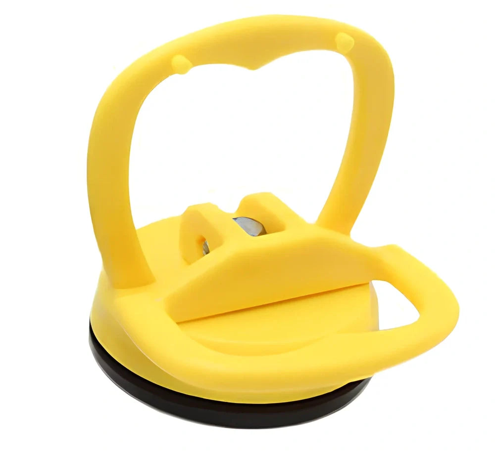 Black car dent repair sucker tool, 5.5x5.5x6.5cm plastic with silicone seal for 10kg pull on panels