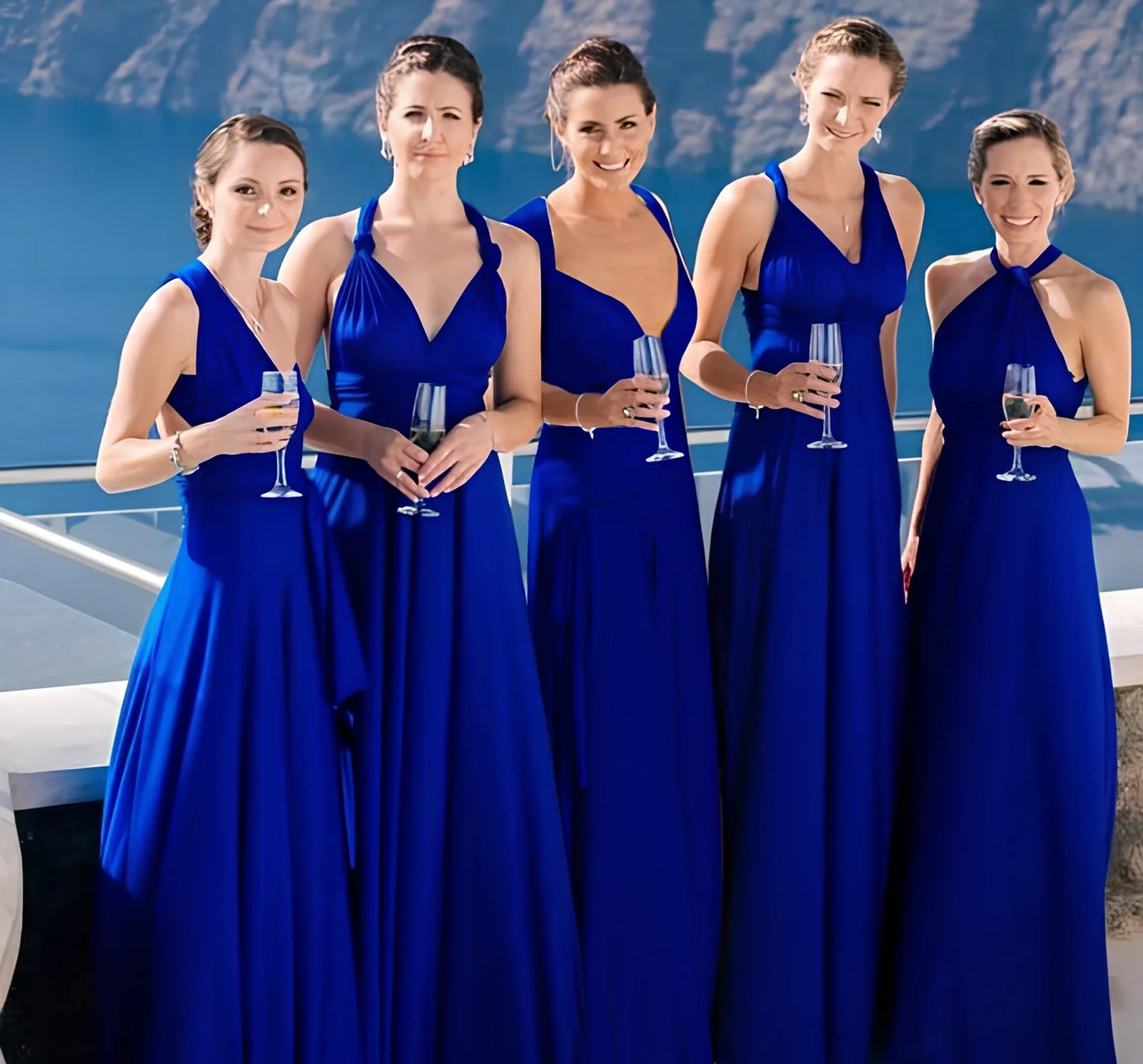 Women's khaki multiway bandage maxi dress with long straps, backless lace design, floor-length 158cm swing skirt in polyester milk silk