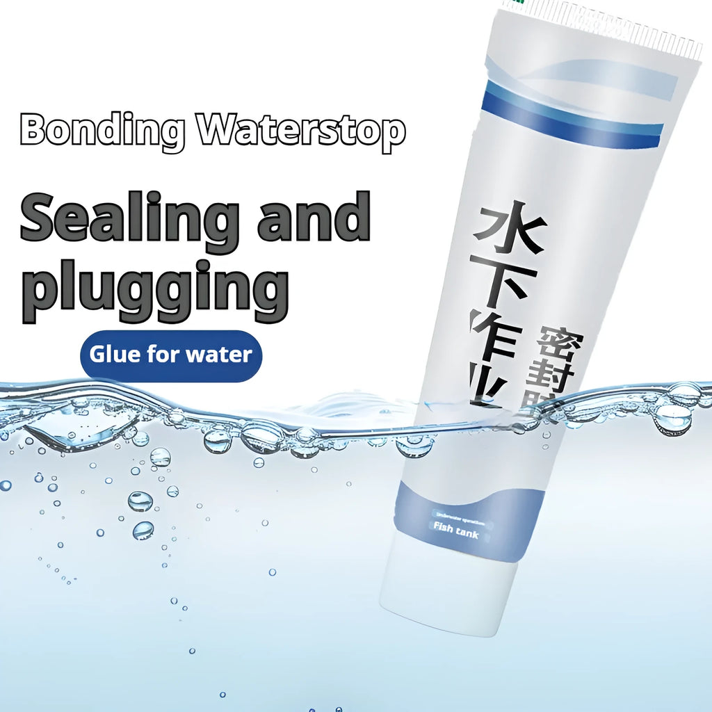 Underwater adhesive sealant for glass fish tank leakage, high-density silicon, white version, 120ml model