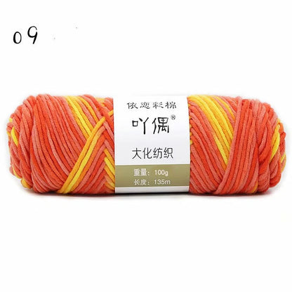 8 strands gradient milk cotton wool for hand knitting in various colours
