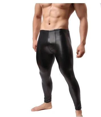 Sleek and stylish imitation leather performance pants with a milk silk fabric blend for maximum flexibility and breathability