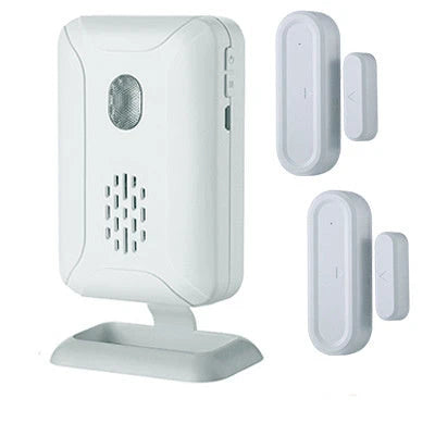 Wireless security door chime with 280-metre range, 5 modes, and adjustable alarm and lighting features