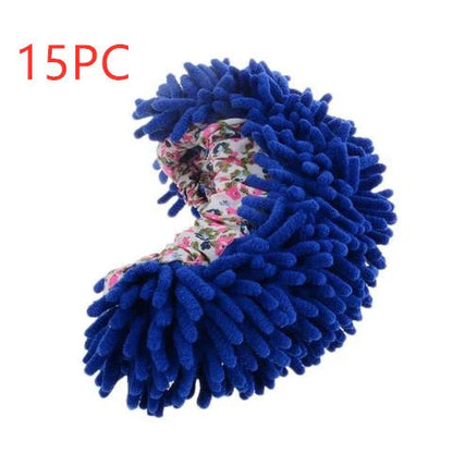 Chenille mop slippers in various colours for easy home cleaning
