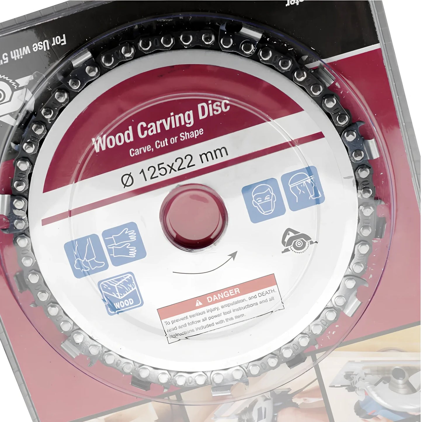 5 inch carbide angle grinder chain plate, 5mm thick for high-speed 13000 RPM metal cutting