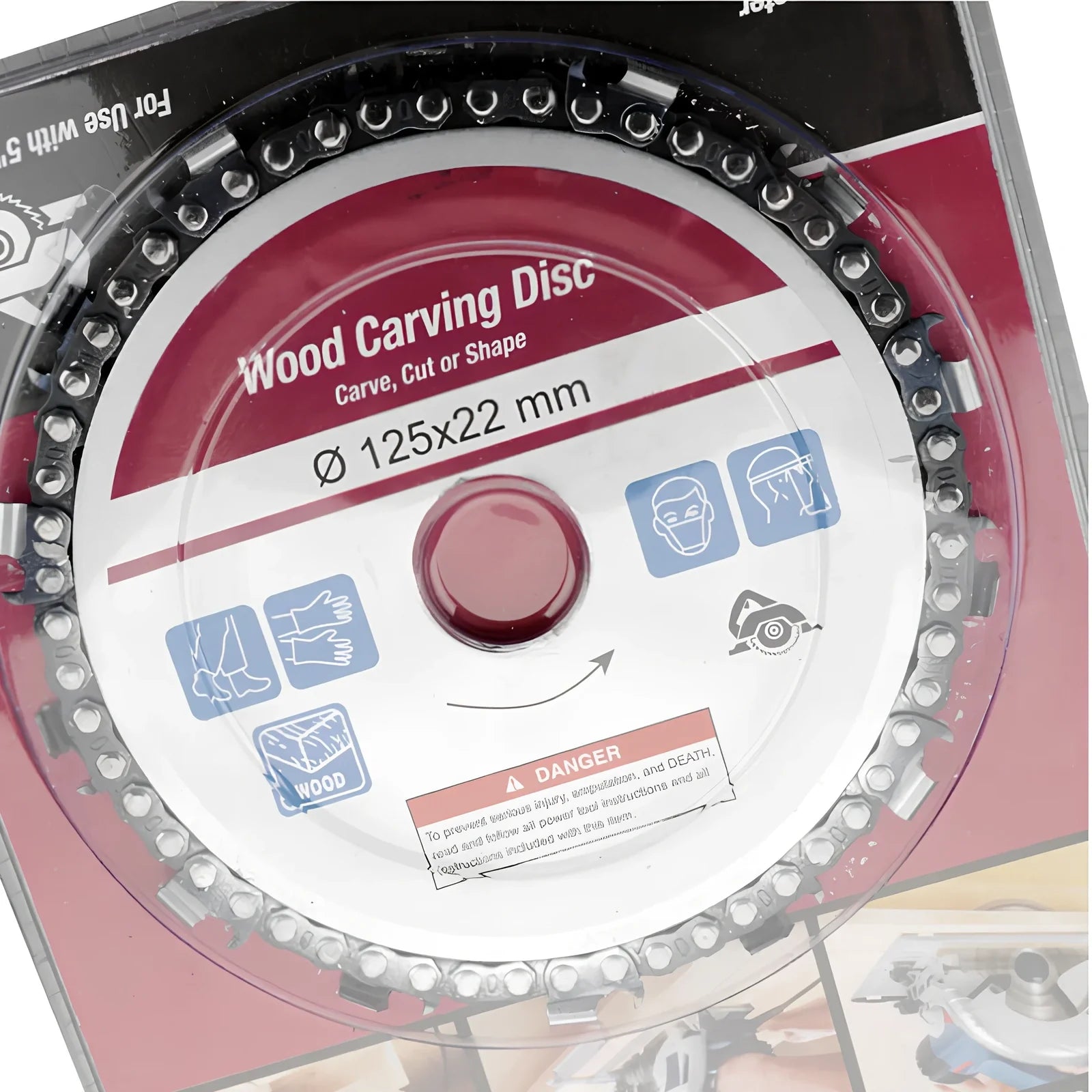 5 inch carbide angle grinder chain plate, 5mm thick for high-speed 13000 RPM metal cutting