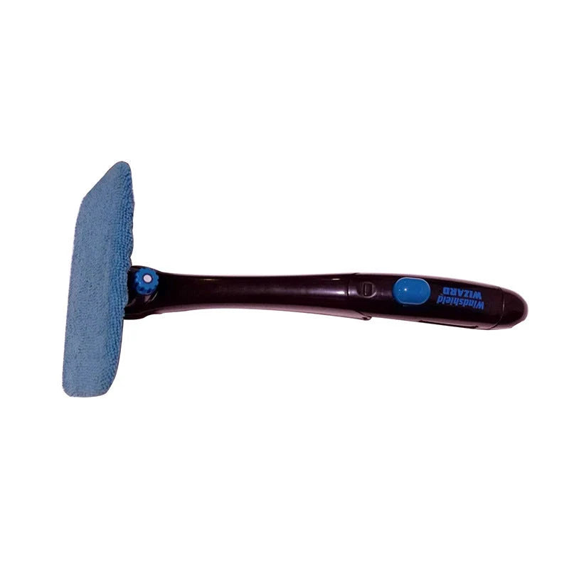 Car Window Brush with microfiber cleaning arm and built-in water sprayer