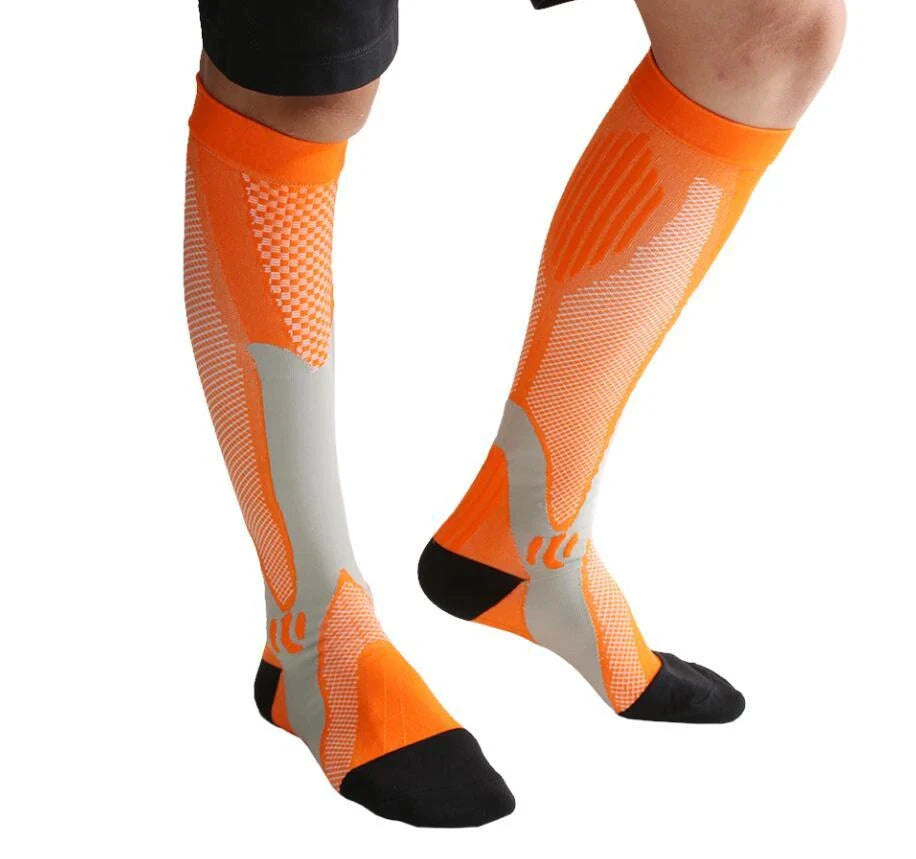 Premium compression socks with graduated support and moisture-wicking fabric for active lifestyles