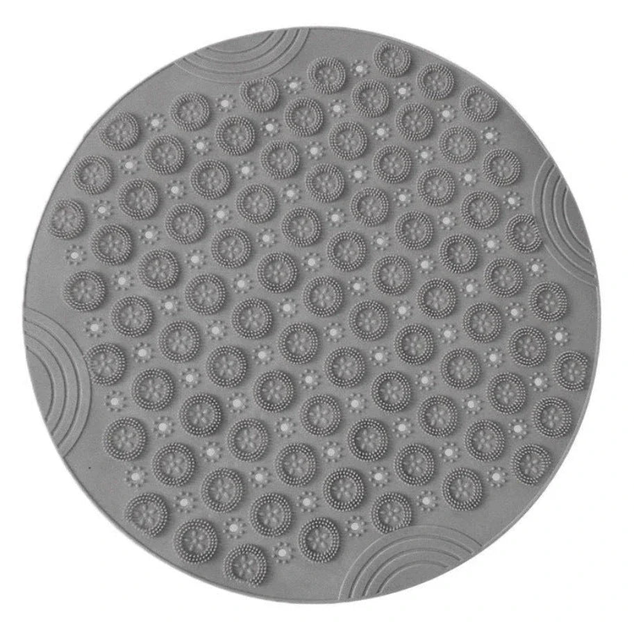 Textured Surface Round Shower Mat with Massage Texture, Non-Slip Suction Cups, and Drainage Holes for Kiwi Bathrooms