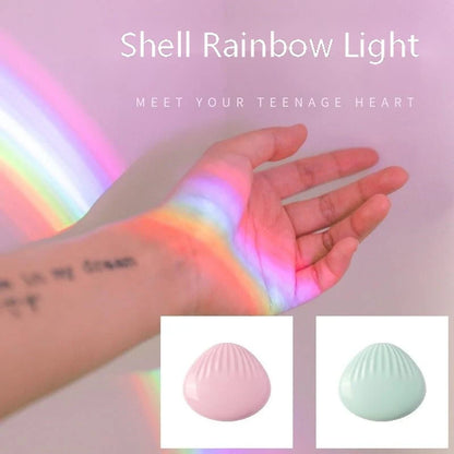 Colorful rainbow projection lamp with USB charging, perfect for kids' rooms