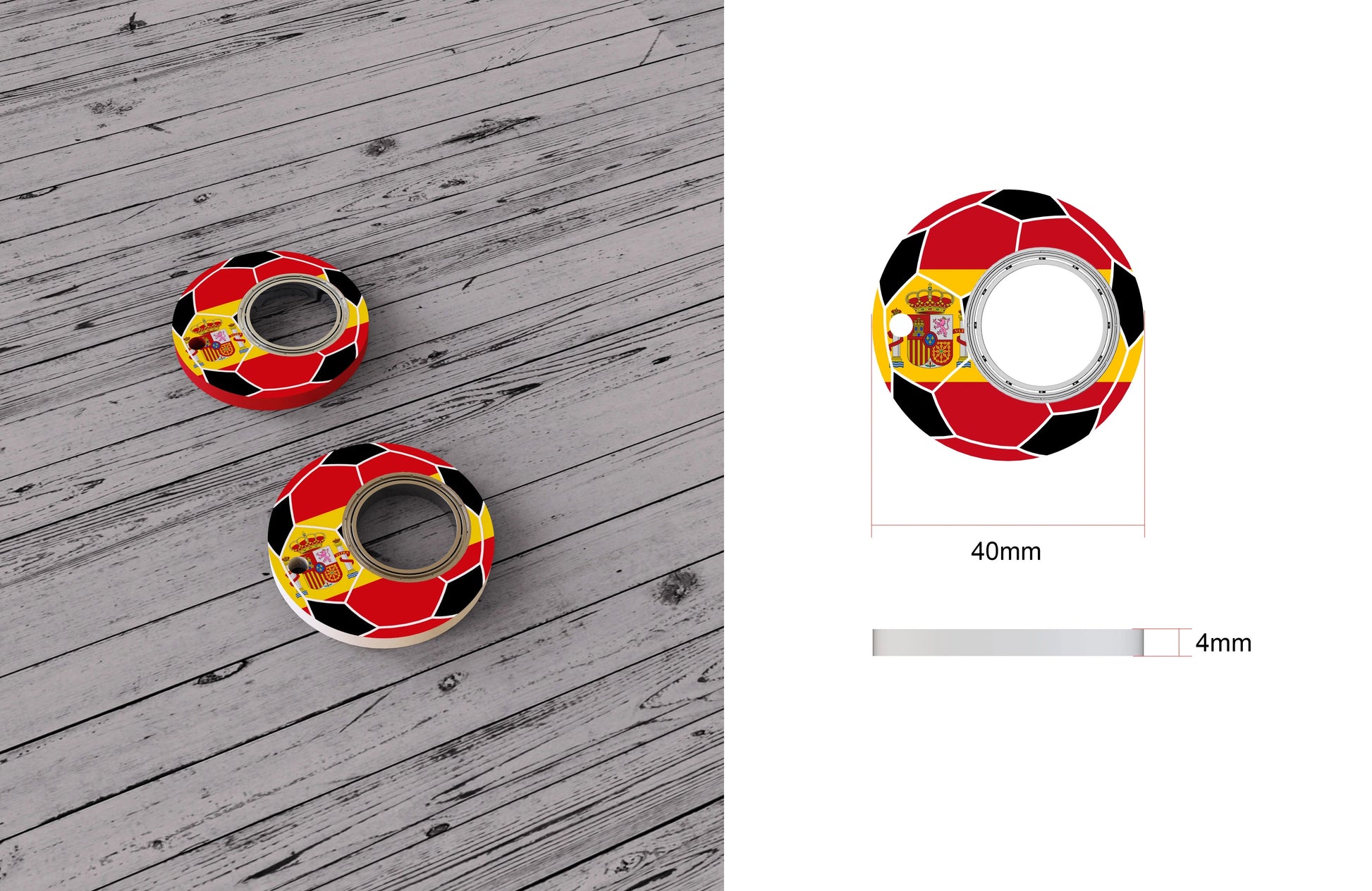Football World Cup themed fidget spinner keychain with bottle opener for stress relief