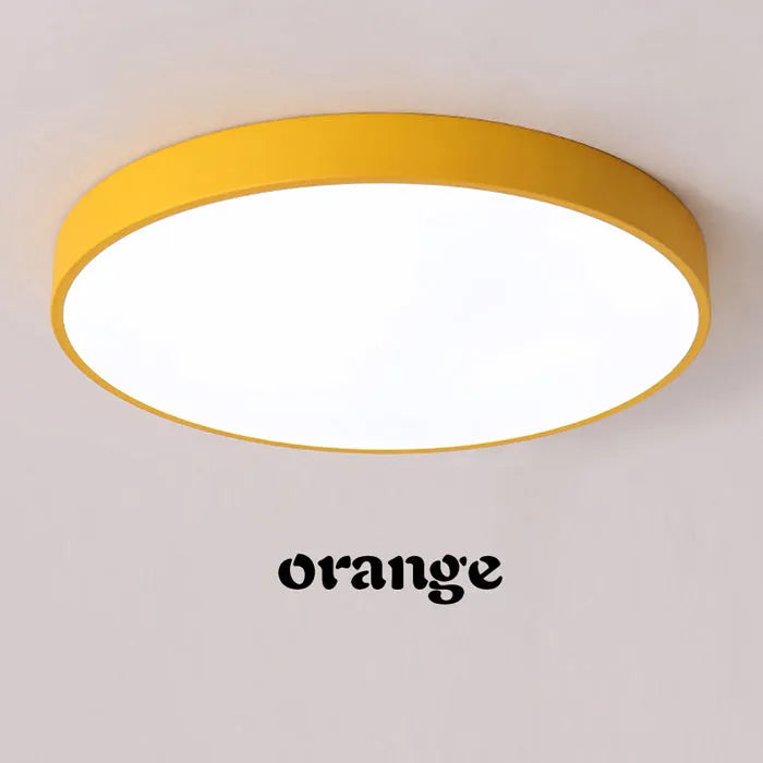 Modern Minimalist Ceiling Light Ultra-Thin LED Ceiling Lamp 220mm Diameter 12W Switch Control Three-Tone Light Remote Dimming Stepless Dimming Applicable 15-25 Square Metres Blue Green Pink Yellow White