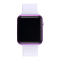 TIMARCO digital wrist watch with black LED round dial and silicone strap