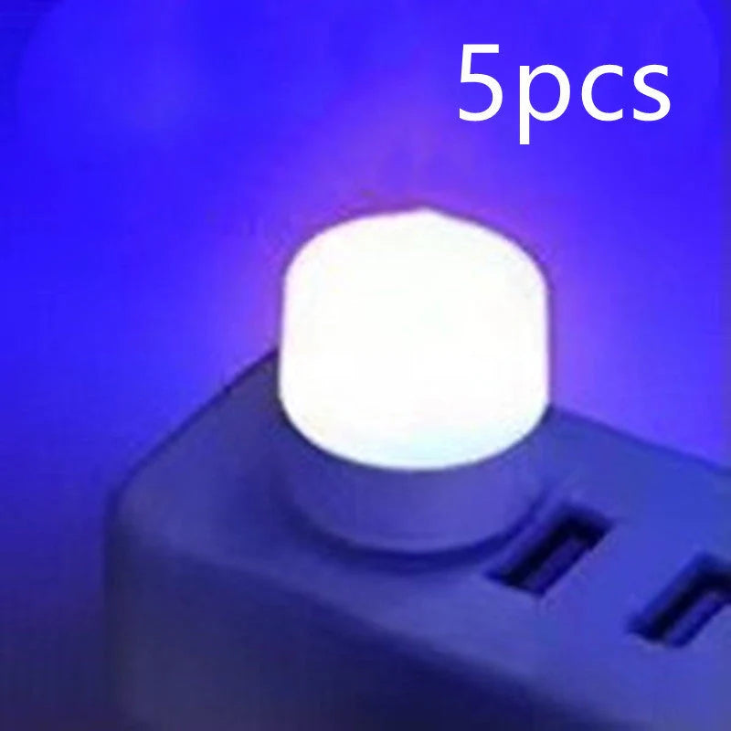 Compact USB LED night light in multiple colours for eye protection and portable use