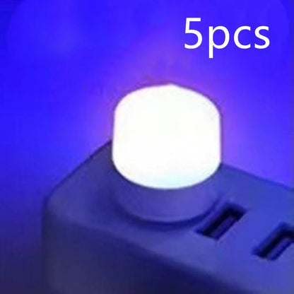 Compact USB LED night light in multiple colours for eye protection and portable use