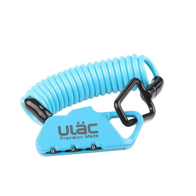 Universal Anti Theft Code Lock Rope for Motorcycle Helmet in multiple colours