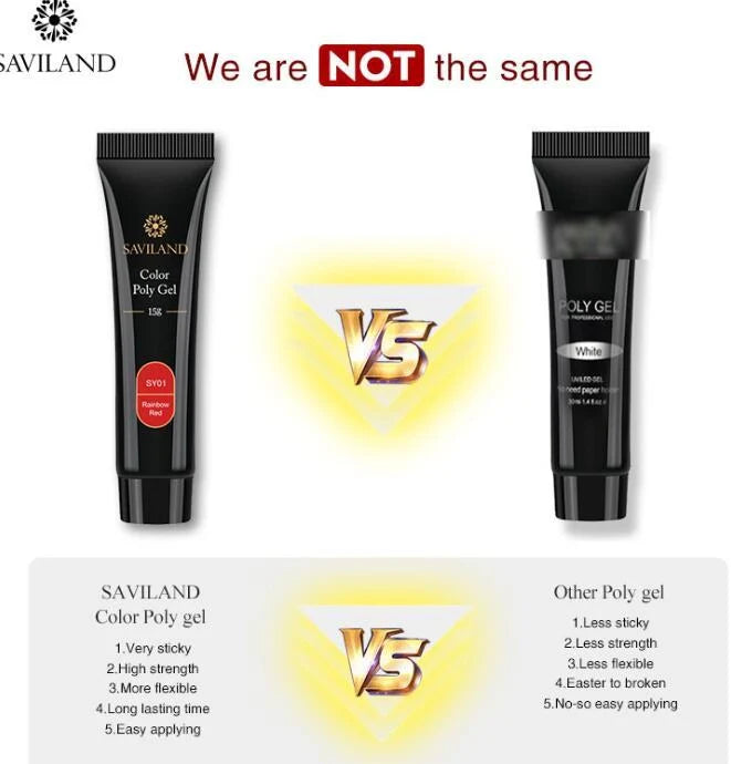 15g nail coloured crystal extension glue with resin base for durable nail art