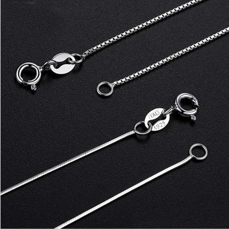 S925 sterling silver necklace with plating in various styles and lengths