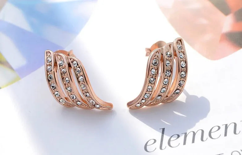 Simple wild temperament plated earrings for women lightweight 9g default colour