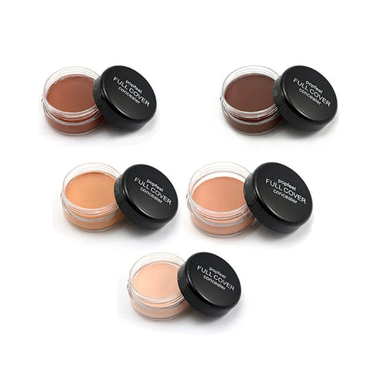 5-colour monochrome concealer palette measuring 4x4x2.2cm for facial coverage