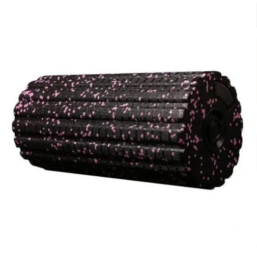 4 speed vibrating massage roller foam in black colour for muscle recovery