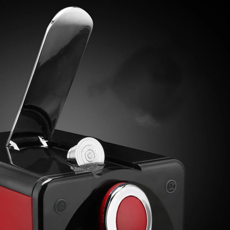 Stainless steel reusable Nespresso coffee capsule with tamper and spoon