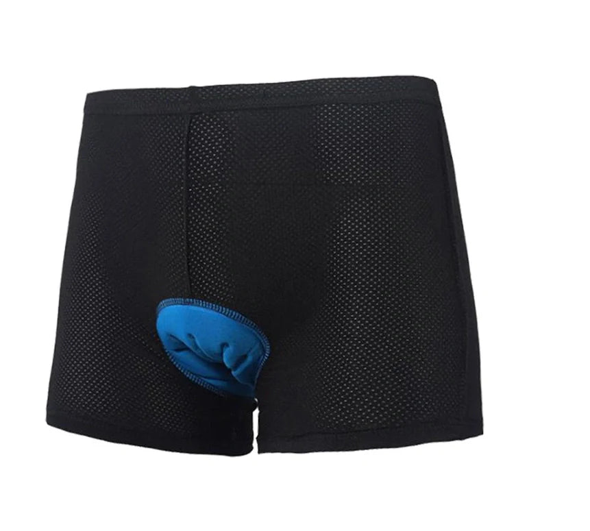 Black bicycle cycling underwear with mesh fabric and silicone lining for summer cycling
