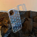 Laser double colorful love transparent phone case back cover for iPhone in IMDB material