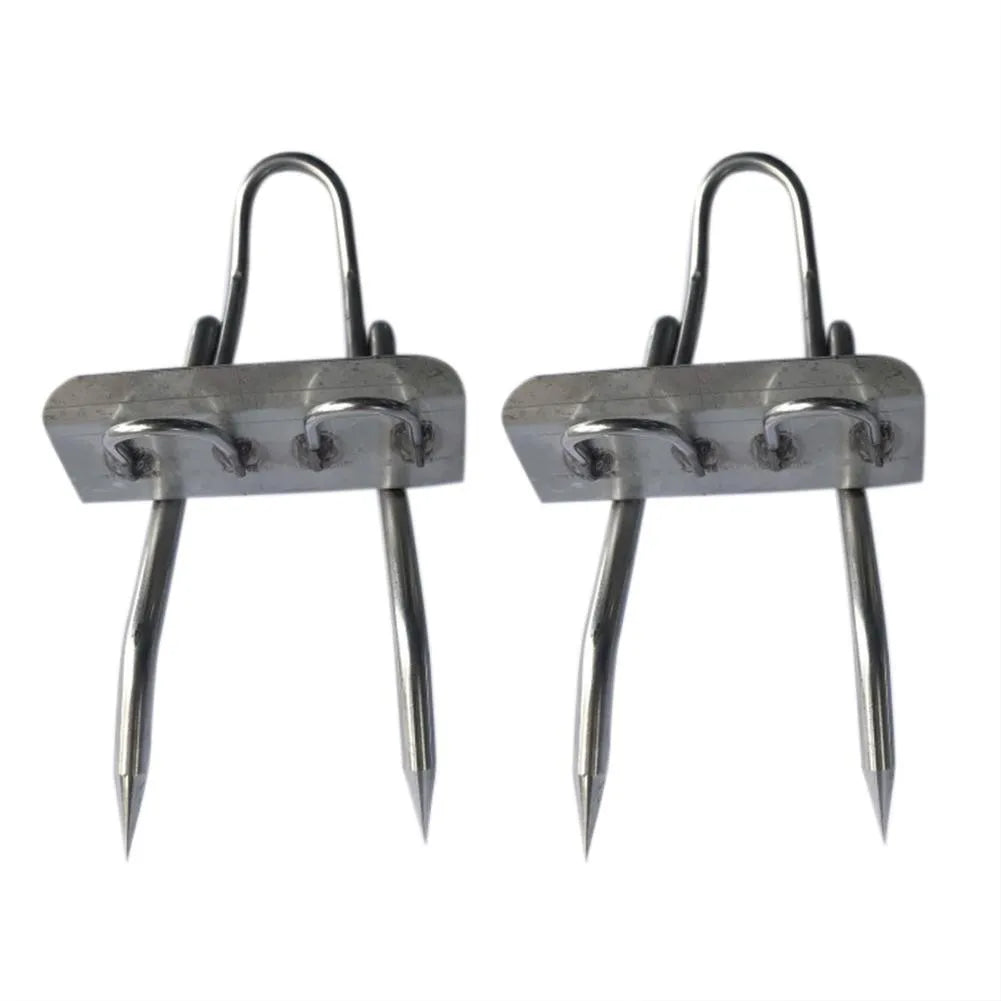 Tree climbing artifact non-slip feet in 304 stainless steel with sharp claws and fastening straps