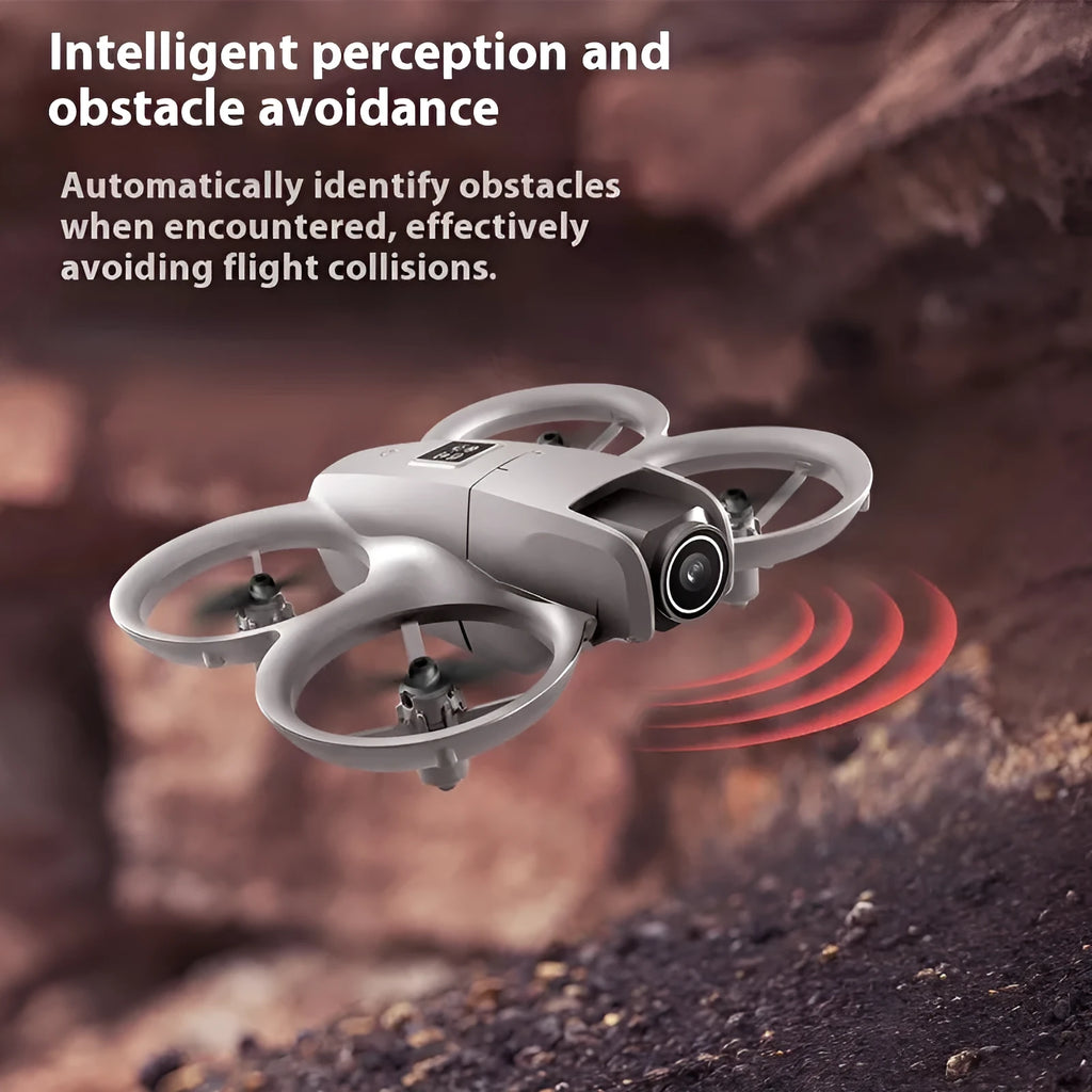 GT3 mini obstacle avoidance double camera drone in flight with plastic body and remote control