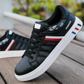 Sports shoes in black, grey, or white colours showing EU size tags from 39 to 44.
