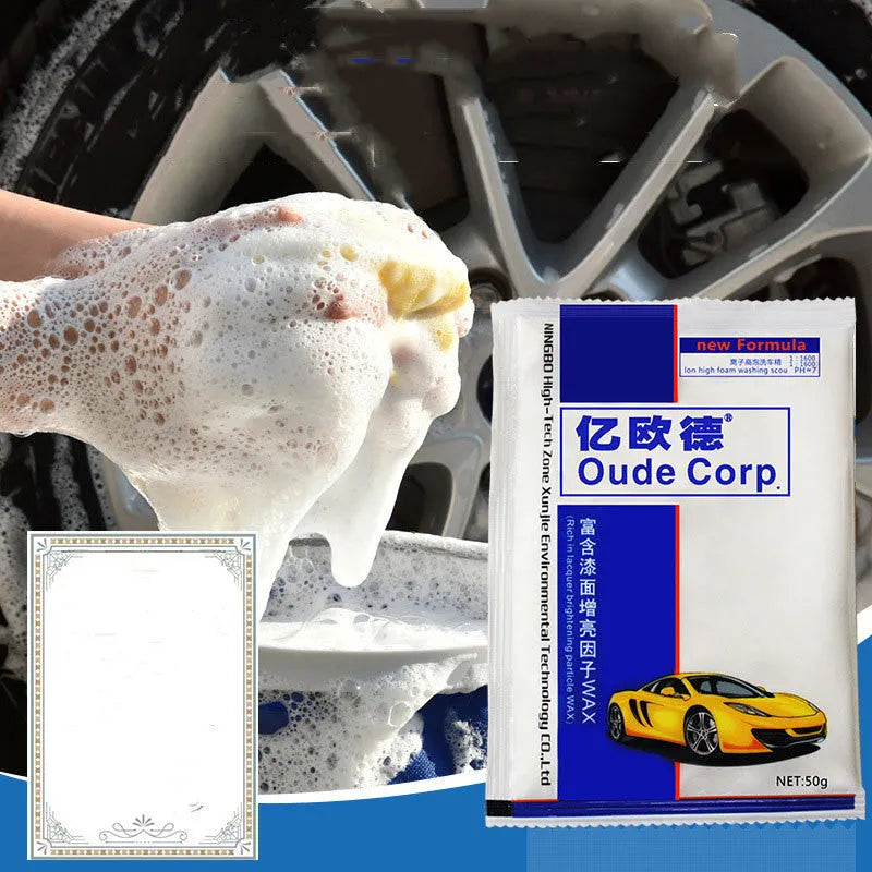 Foam King Wax Powder Car Wash Detergent 50g pack with car wash powder