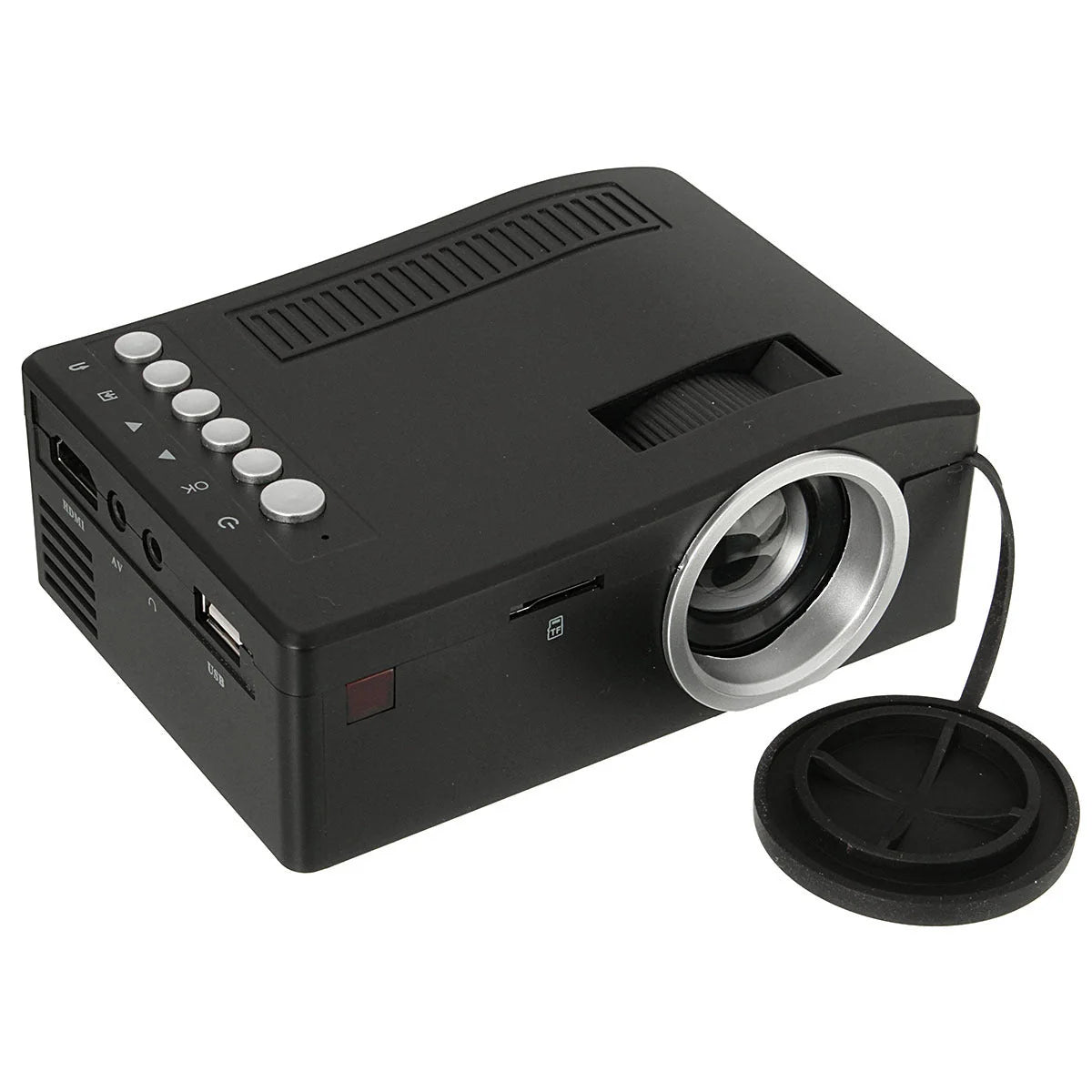 Portable LED Projector with LCD display and coated lens for sharp images