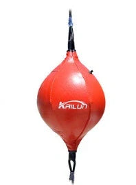 Black boxing speed ball with 40cm length hanging from elastic ropes with inflator and hooks