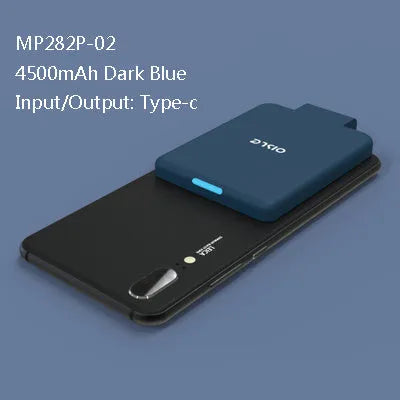 MP282P 4500mAh back clip battery pack in black white blue pink and red colour options
