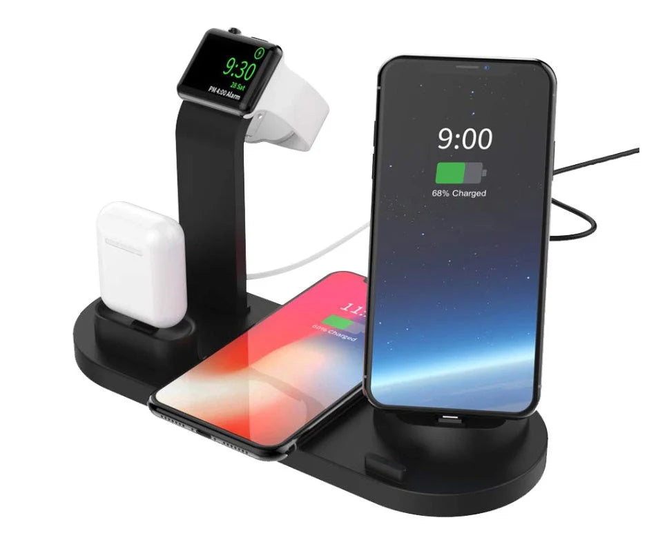 360-degree rotatable wireless charger stand for multiple devices