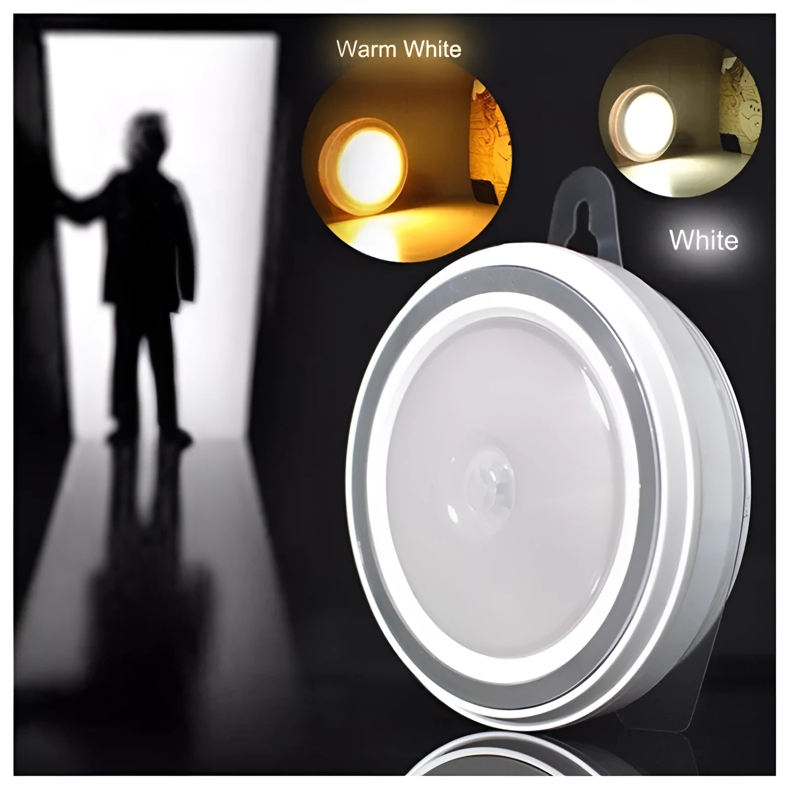 Smart motion sensor LED light unit with circular 80mm diameter design