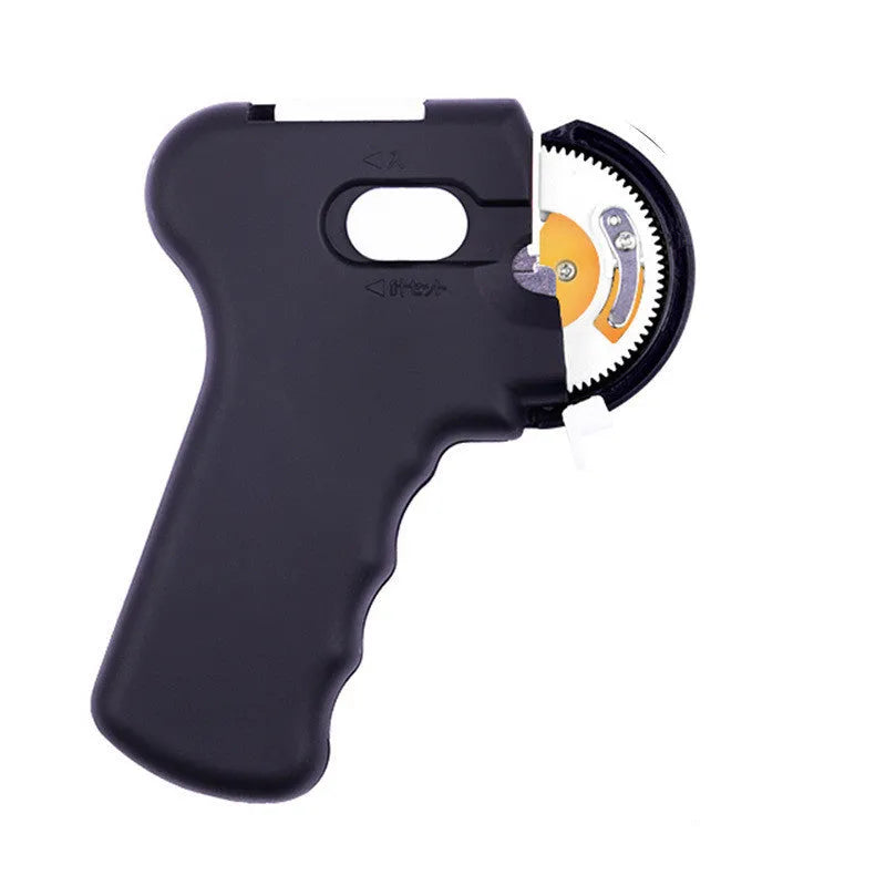 Fully automatic hook tie device knotting artifact in black ABS plastic with short handle
