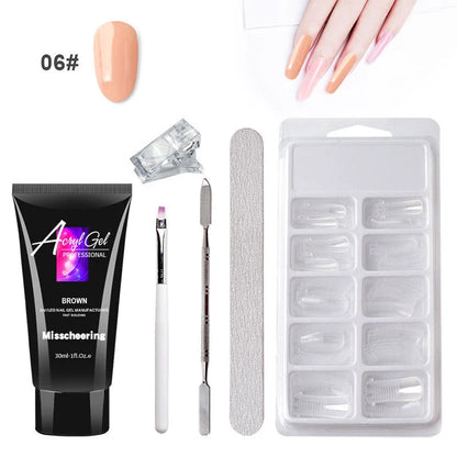 Painless Extension Gel Nail Art Set with UV/LED lamp and leather case