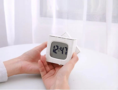 Innovative Rubik's Cube Alarm Clock with USB charging and LED night light