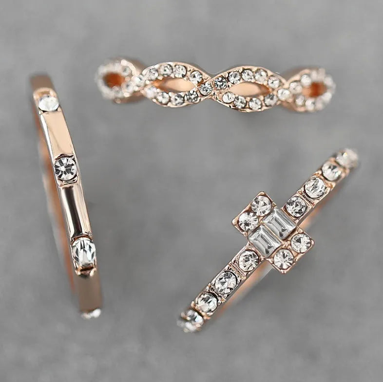Diamond inlaid zircon ring in sterling silver with cubic zirconia stone on white background