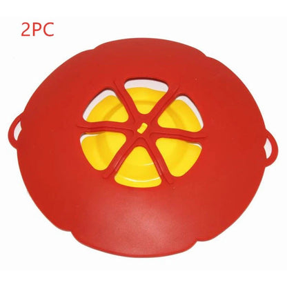 Anti-splash silicone lid for pots in various colors, preventing oil and soup overflows