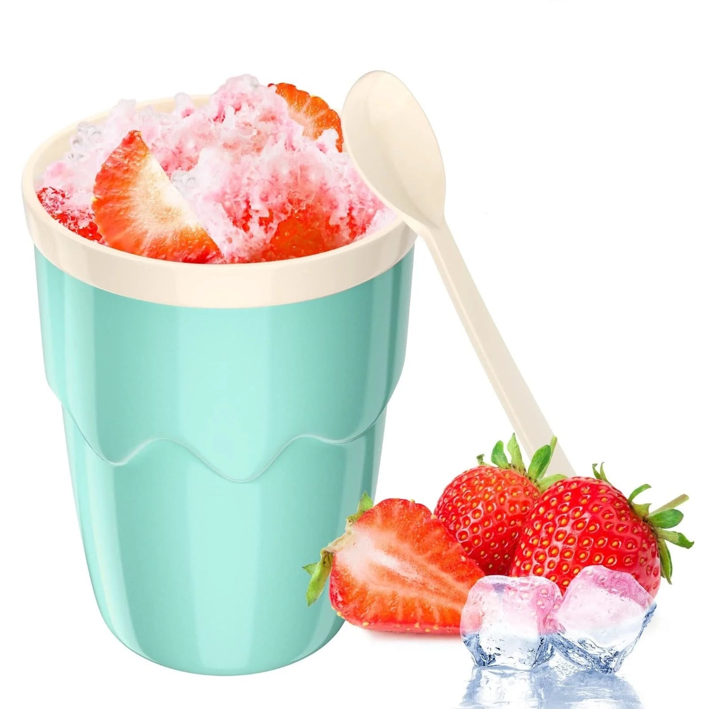 Stainless steel slushy cup for making quick frozen treats at home