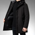 Men's polyester fibre top in Black and Green, with size options from 175 to 195, for warm everyday wear