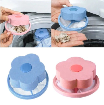 Float Filter for Washing Machine Hair Remover with flower design in various colours