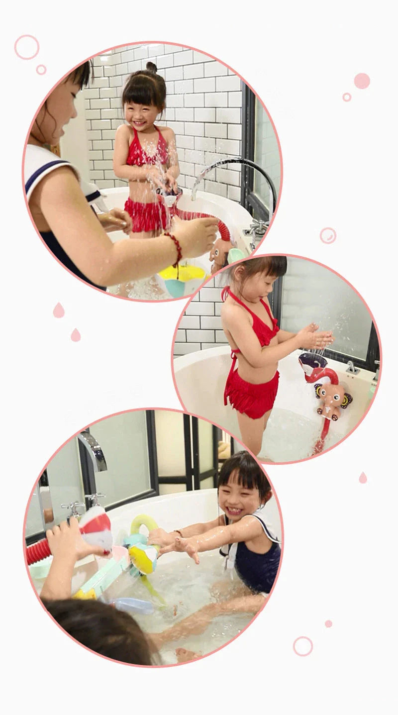 Elephant model electric water spray toy for kids bath time fun
