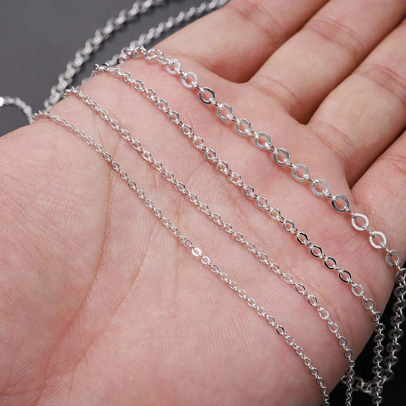 Copper Clad Iron Cross Chain for DIY jewellery making in various colours and thicknesses