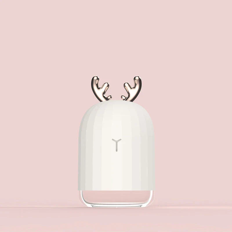 Mini humidifier in deer shape with USB charging, perfect for small spaces
