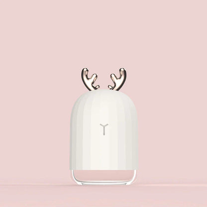 Compact USB-powered humidifier in a cute deer-shaped design for use in small rooms and offices