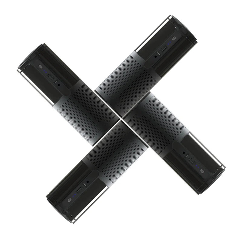 Compact car air purifier in black, reducing allergens with HEPA technology